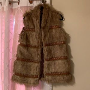 Faux fur vest